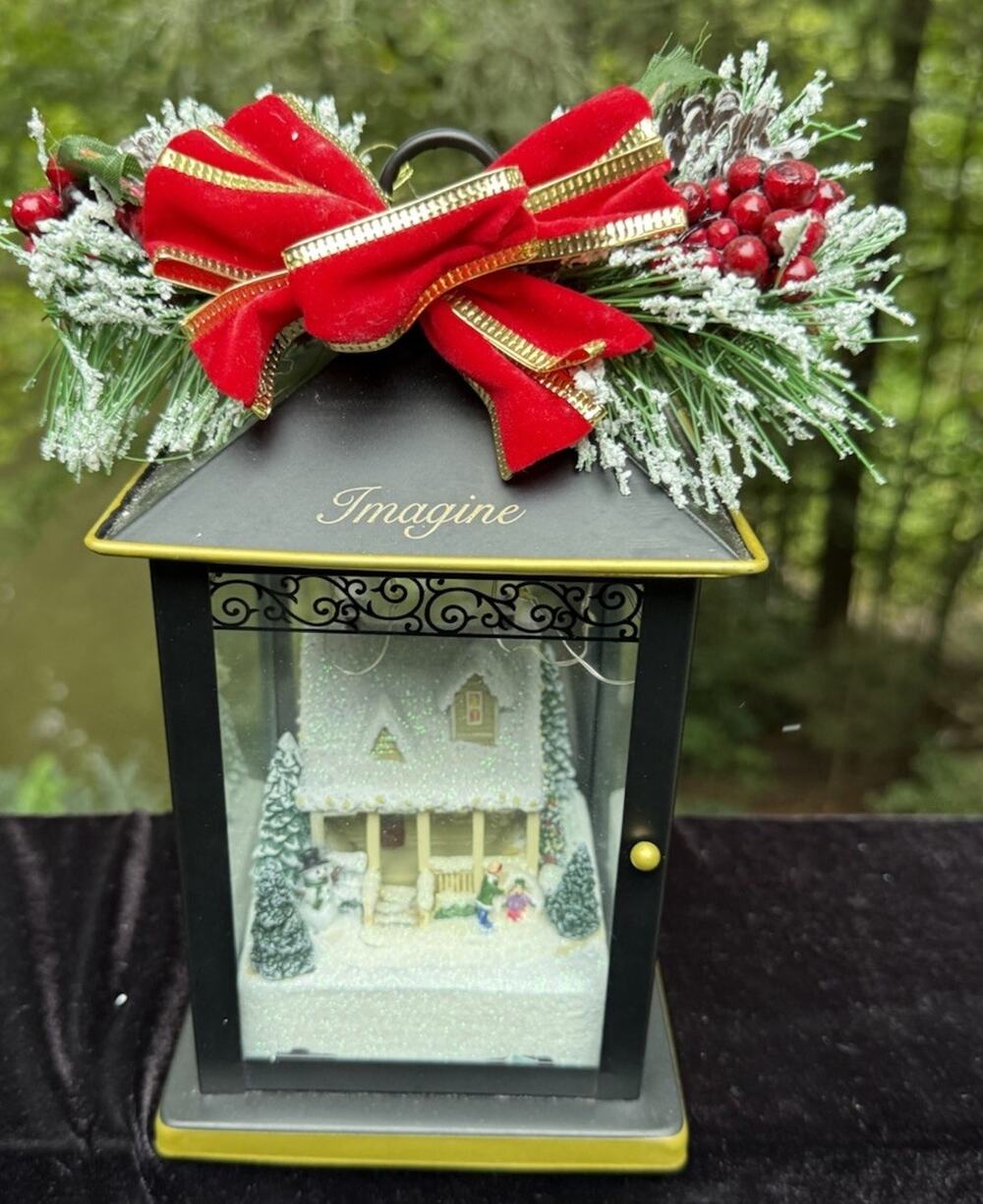 Thomas Kinkade Christmas Lantern Sparkle Of The Season IMAGINE Rare! MWT -8